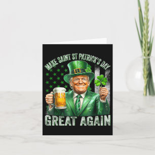 Gör St patricks day Underbar igen, Shamrock Trump Kort
