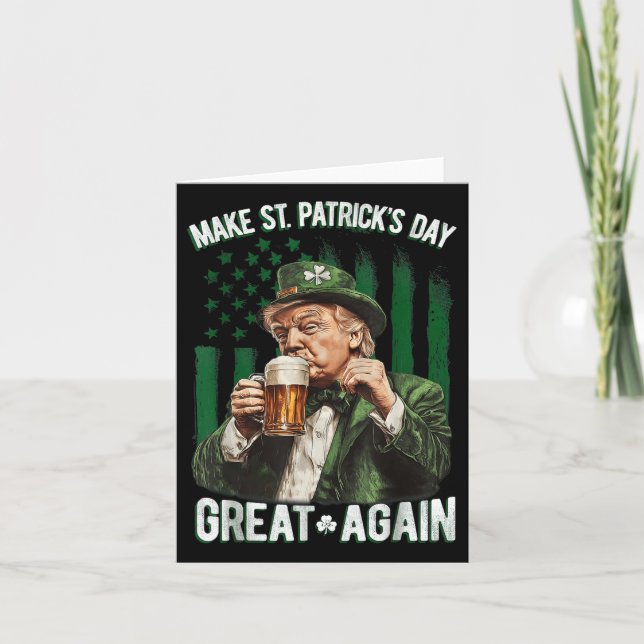Gör St patricks day Underbar igen, Shamrock Trump  Kort (Framsida)