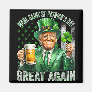 Gör St patricks day Underbar igen, Shamrock Trump Magnet