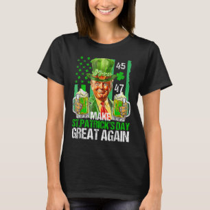 Gör St patricks day Underbar igen, Shamrock Trump T Shirt