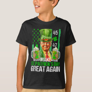 Gör St patricks day Underbar igen, Shamrock Trump  T Shirt