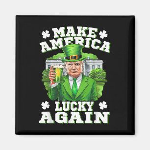 Gör St patricks day Underbar igen Shamrock Trump V Magnet