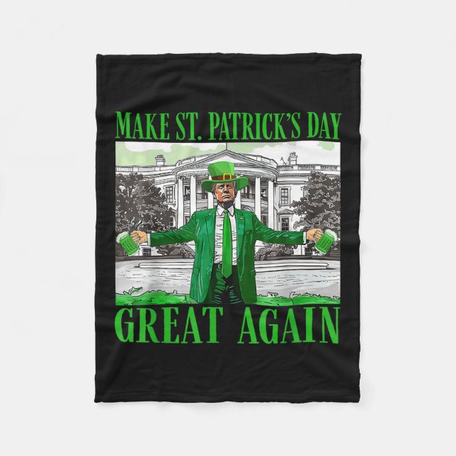 Gör St. Patricks Day Underbar igen till en fin tru Fleecefilt (Framsidan)