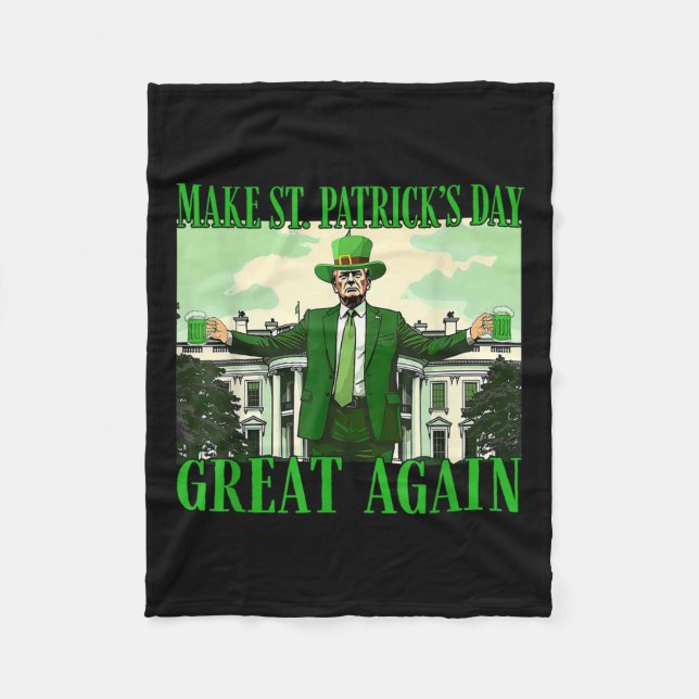 Gör St. Patricks Day Underbar igen till en fin tru Fleecefilt (Framsidan)