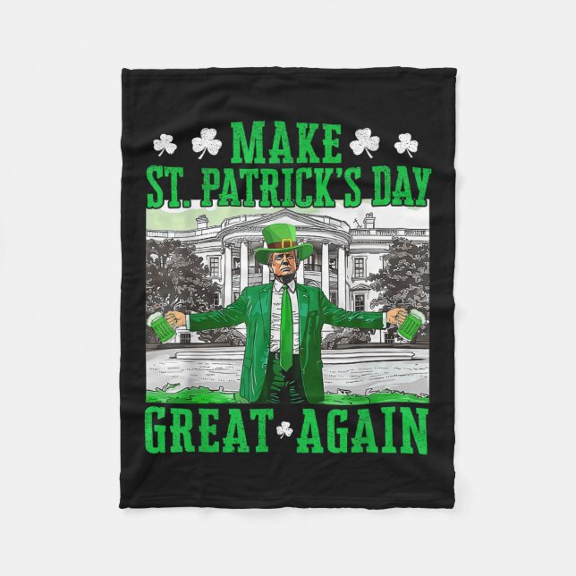 Gör St. Patricks Day Underbar igen till en fin tru Fleecefilt (Framsidan)