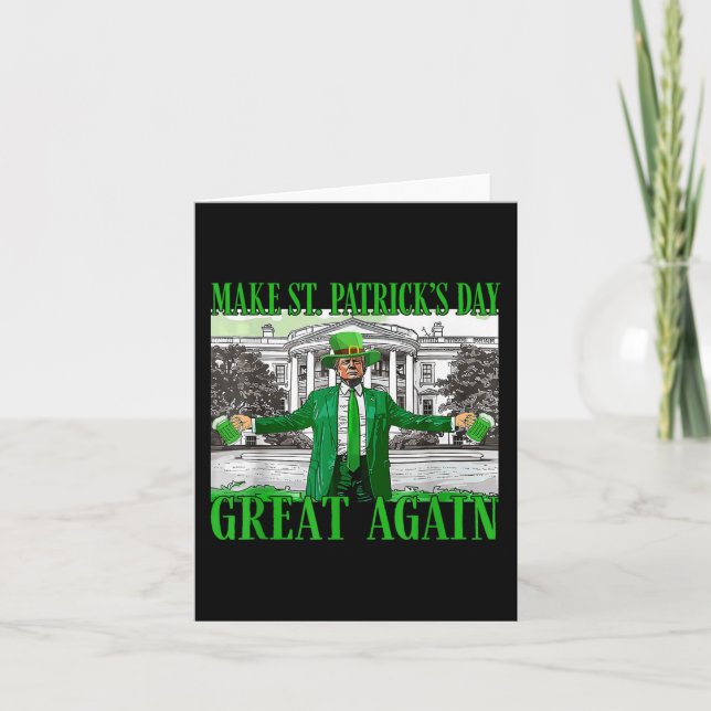Gör St. Patricks Day Underbar igen till en fin tru Kort (Framsida)