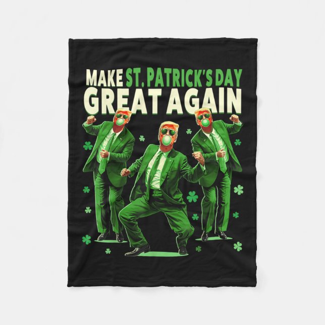 Gör St patricks day Underbar igen till en praktisk Fleecefilt (Framsidan)