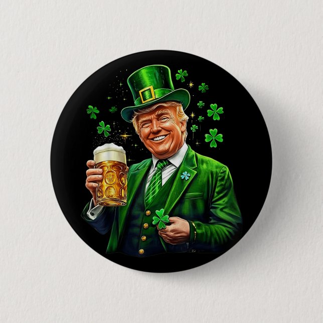 Gör St patricks day Underbar igen Trump Irish Amer Knapp (Framsida)