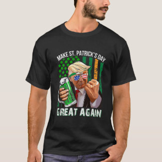 Gör St patricks day Underbar igen Trump Leprechaun T Shirt