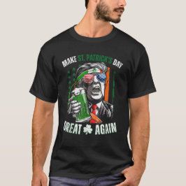 Gör St patrick's day Underbar igen Trump Shamrock T Shirt