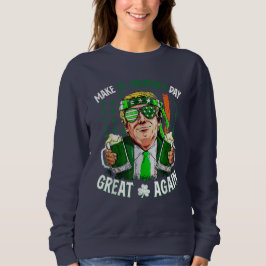 Gör St patrick's day Underbar igen Trump Shamrock T Shirt