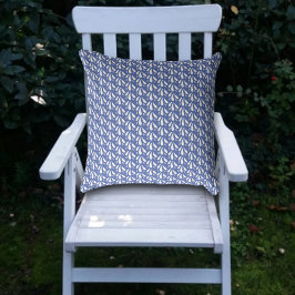 Gör Stänk till en modern blå kustnära Mönster Kudde