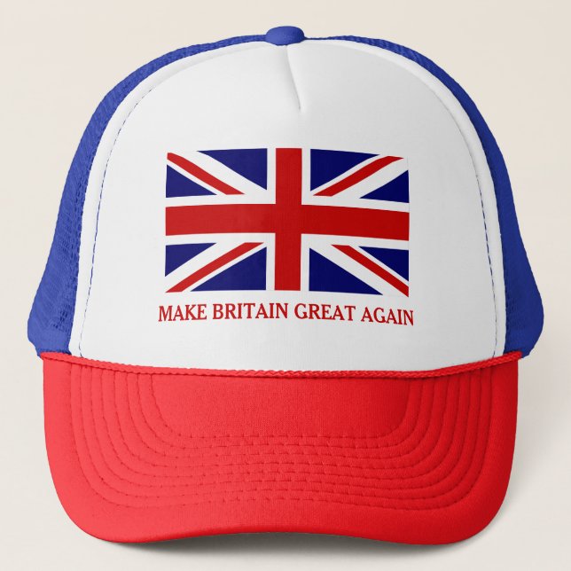 Gör Storbritannien Stort Igen Union Jack Truckerha Keps (Framsida)