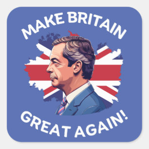 Gör Storbritannien Underbart igen Nigel Farage Fyrkantigt Klistermärke