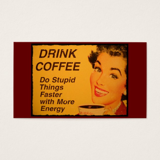 Gör Stupid Sak snabbare Visitkort (Framsidan)