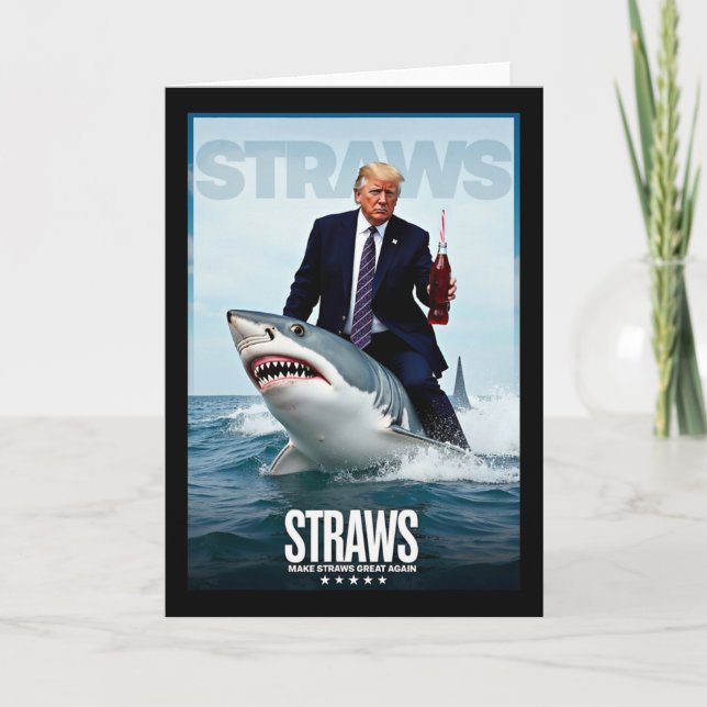 Gör Sugrör Stora Igen Meme Design  Kort (Framsida)