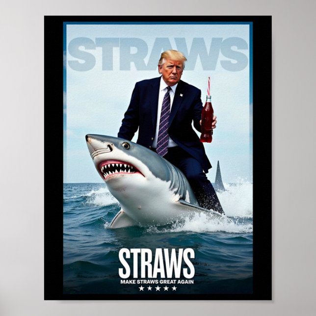 Gör Sugrör Stora Igen Meme Design  Poster (Framsidan)