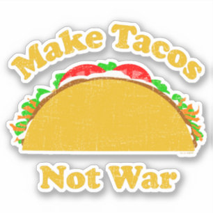 Gör Tacos inte Krig Klistermärken