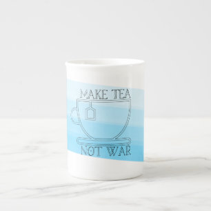 Gör Tea inte Krig Mugg Benporslin Mugg