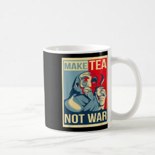 Gör Tea inte Krig. Tealover Japansk Buddha Herbal Kaffemugg