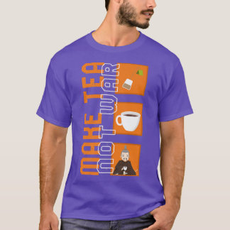 Gör Tea inte Krig till fredliga samurai Tea Drinke T Shirt