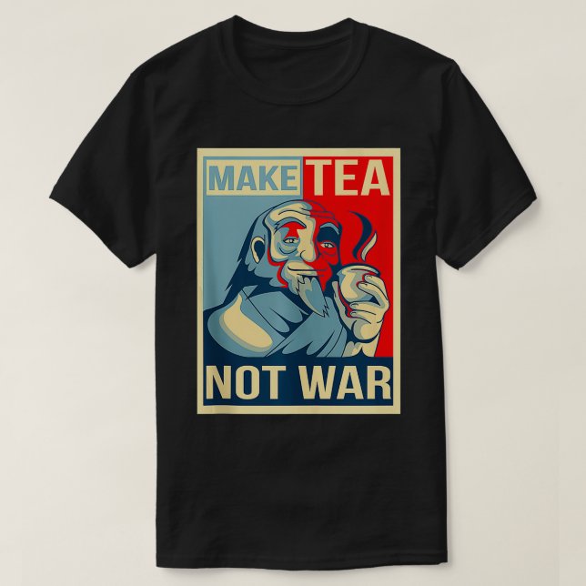Gör Tea NotTealover Japansk Buddha-växtfred T Shirt (Design framsida)