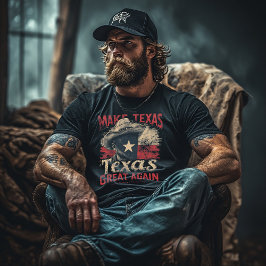 Gör Texas Stort Igen Cowboy Texas Flag Vintage T Shirt