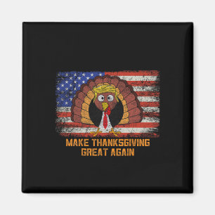 Gör Thanksgiving Stort Igen Trump Kalkon Roligt Magnet