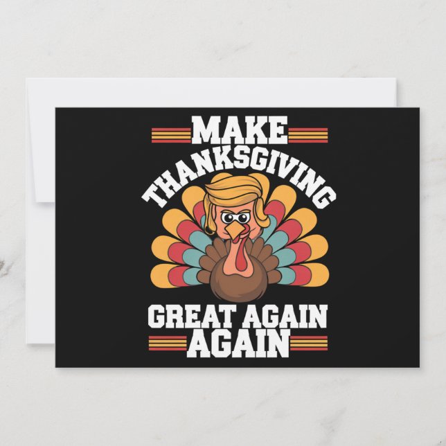Gör Thanksgiving Stort Igen Trump Turkiet 2024 Julkort (Framsida)