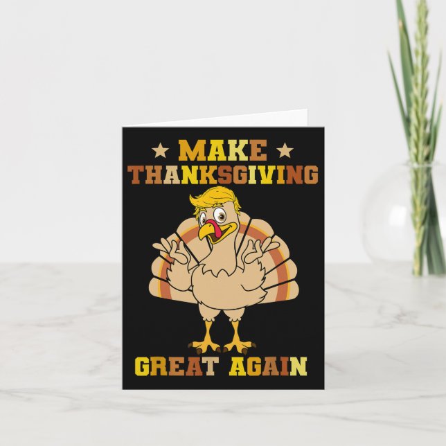 Gör Thanksgiving Stort Igen Trump Turkiet 2024  Kort (Framsida)