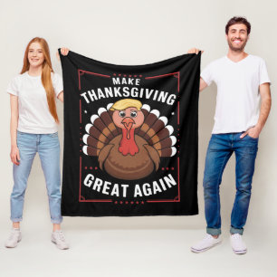 Gör Thanksgiving Stort Igen Trump Turkiet Fleecefilt