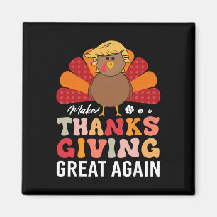 Gör Thanksgiving Stort Igen Trump Turkiet Rolig Magnet