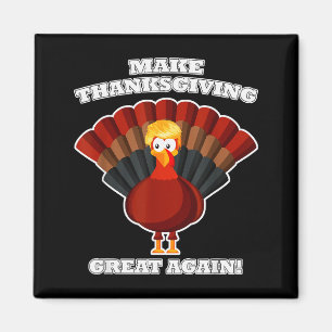 Gör Thanksgiving Stort Igen Turkiet Trump Roligt Magnet