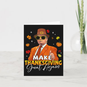 Gör Thanksgivingen Underbar igen Höst löv hösten T Kort
