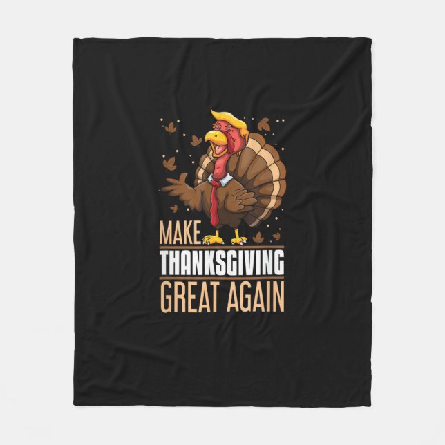 Gör Thanksgivingen Underbar igen, lustigt Turkiet  Fleecefilt (Framsidan)