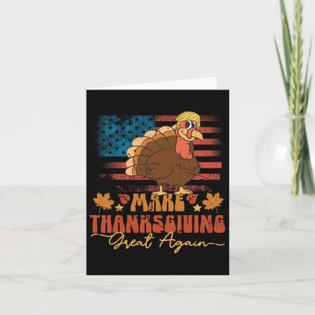 Gör Thanksgivingen Underbar igen, roligt Trump Tur Kort (Framsida)