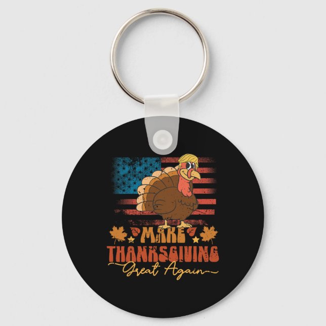 Gör Thanksgivingen Underbar igen, roligt Trump Tur Nyckelring (Framsida)