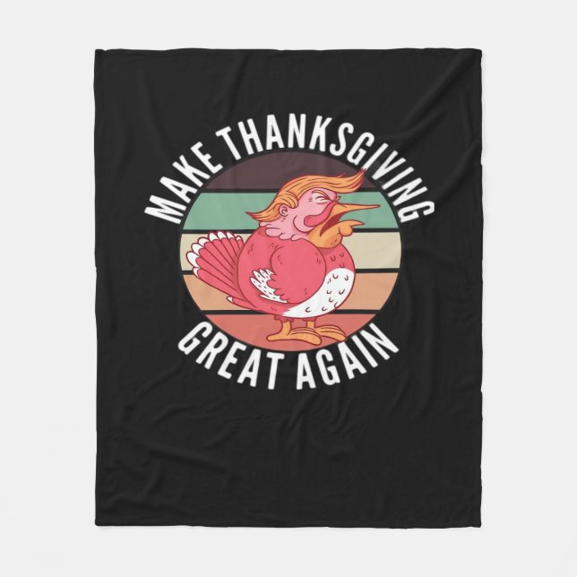 Gör Thanksgivingen Underbar igen till en trumpkin  Fleecefilt (Framsidan)
