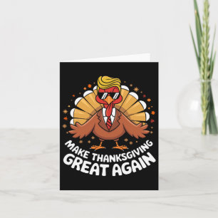 Gör Thanksgivingen Underbar igen Trump 2024 Turkie Kort