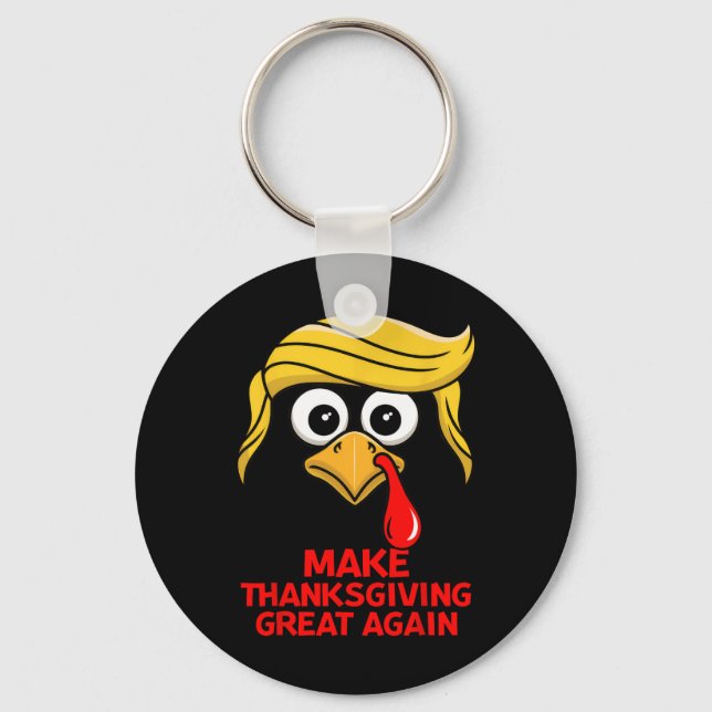 Gör Thanksgivingen Underbar igen Trump Turkiet lus Nyckelring (Framsida)
