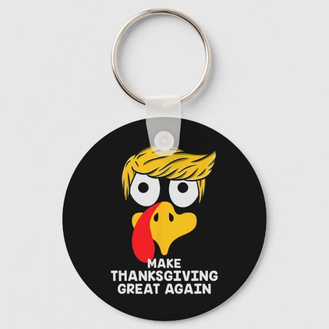Gör Thanksgivingen Underbar igen Trump Turkiet lus Nyckelring (Framsida)