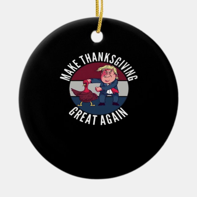 Gör Thanksgivingen Underbar igen Trumpkin - Classi Julgransprydnad Keramik (Framsidan)