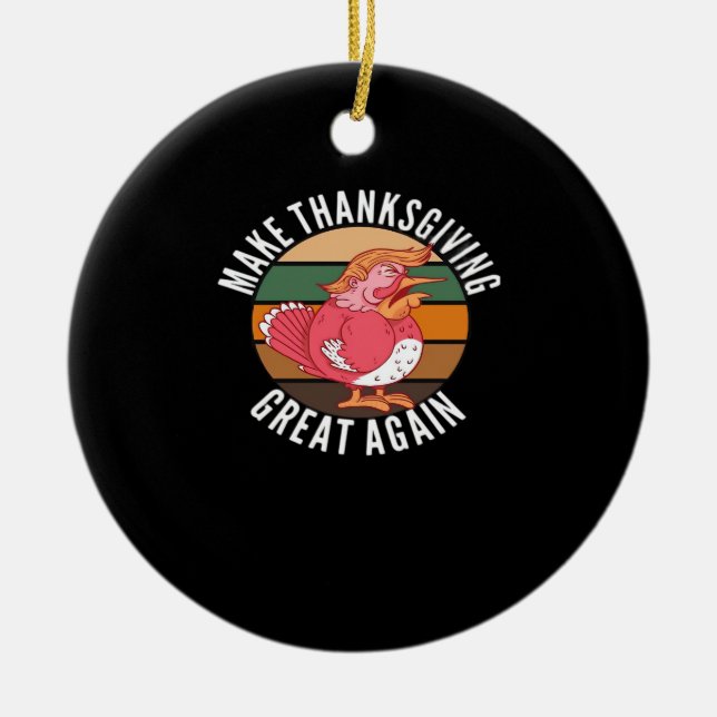 Gör Thanksgivingen Underbar igen Trumpkin - Hallow Julgransprydnad Keramik (Framsidan)