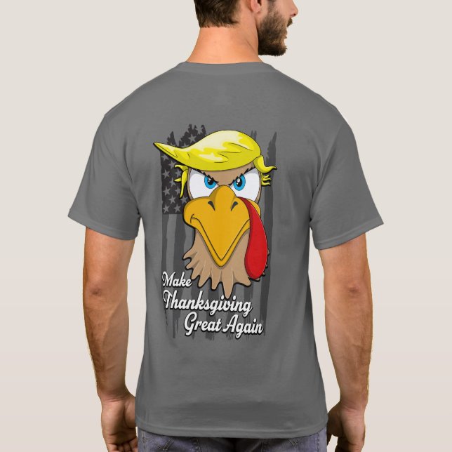 Gör Thanksgivingen Underbar igen, Turkiet Amerika T Shirt (Baksida)