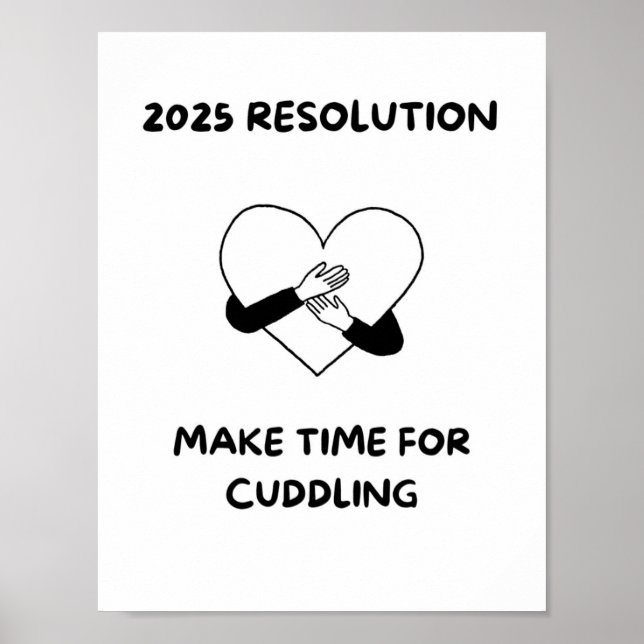 GÖR TID FÖR Poster CUDDLING-citattecken i Kärlek (Framsidan)