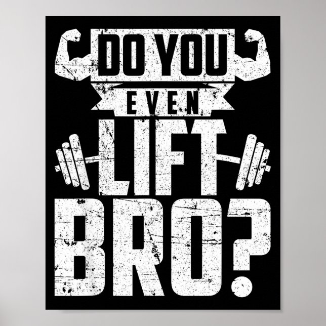 Gör Till Och Med Lyft Bro Gym Poster (Framsidan)