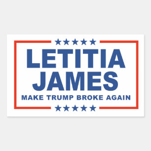 Gör Trump Fattig igen - Letitia James Rektangulärt Klistermärke