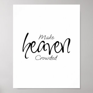 GÖR TUNGEN KRYGGAD, minimalistisk Poster