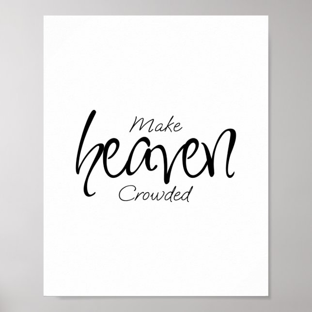 GÖR TUNGEN KRYGGAD, minimalistisk Poster (Framsidan)