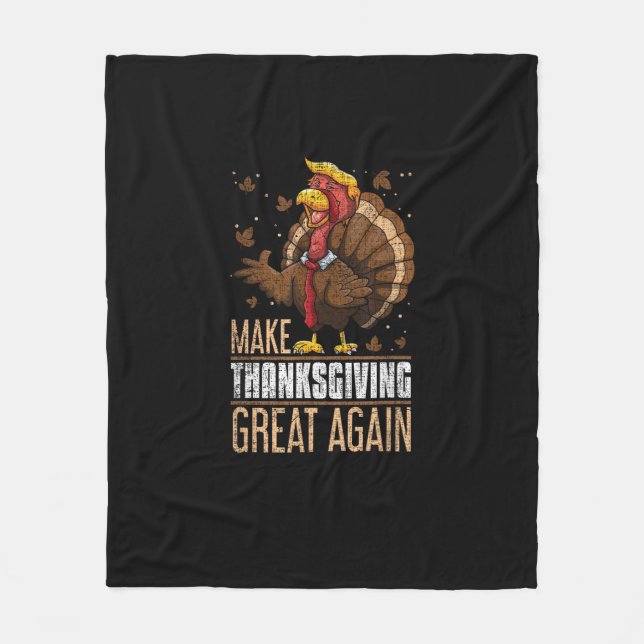 Gör Turkiet till Underbar igen, lustigt Thanksgivi Fleecefilt (Framsidan)
